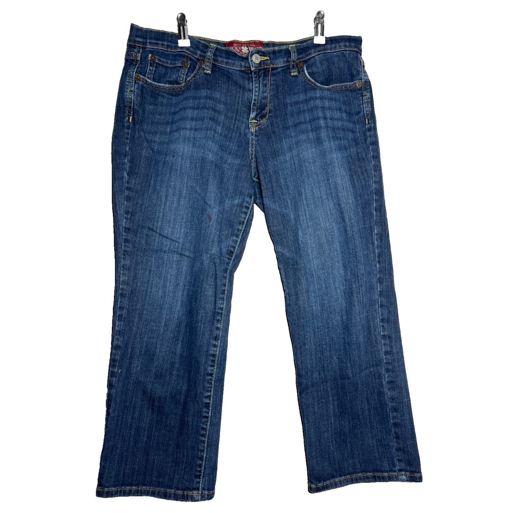 Lucky Brand Sweet N Low Crop Jeans Women's Size 12/31 Blue Denim MidRise Bootcut